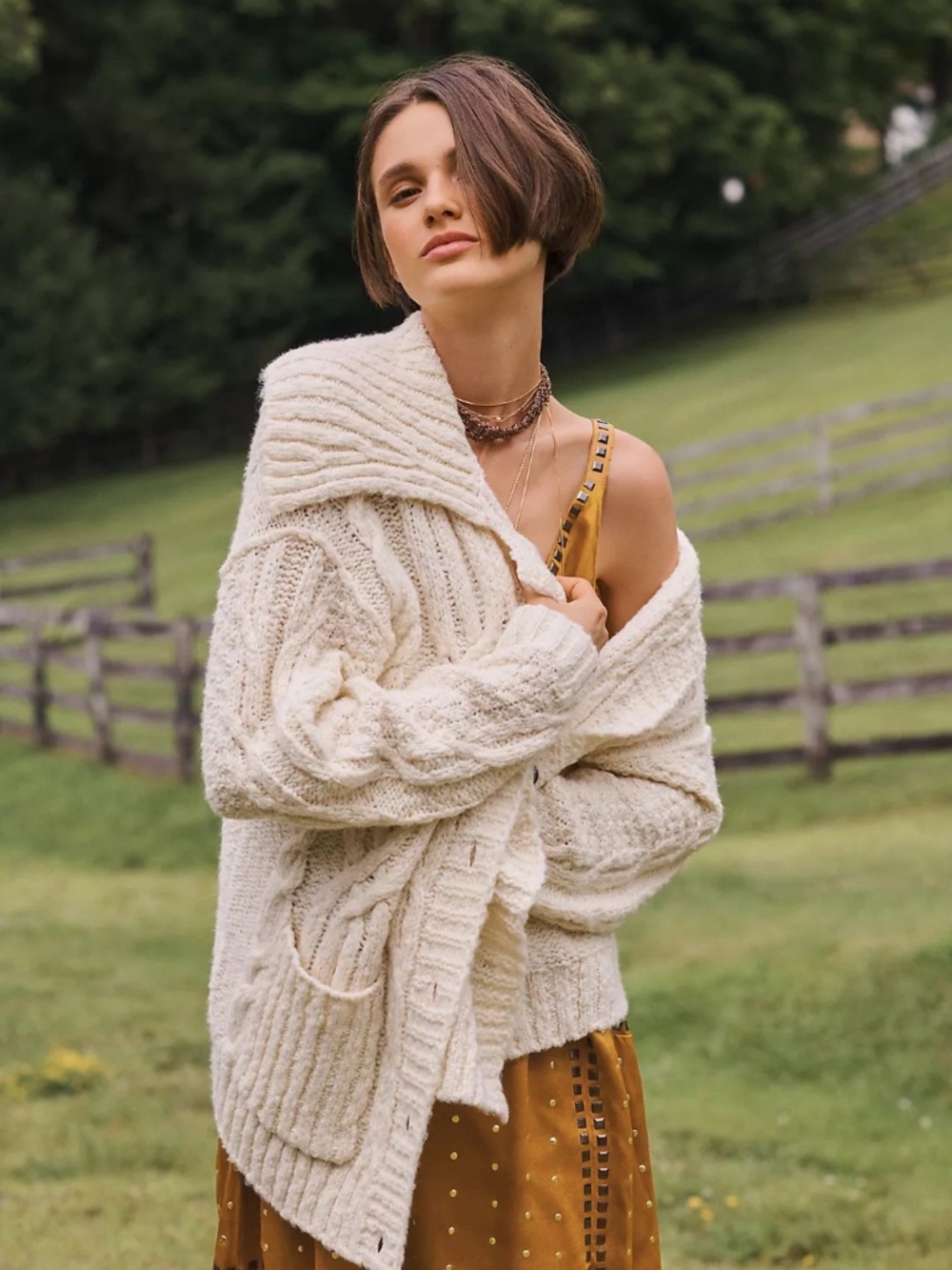 NWOT Anthropologie Pilcro Cardigan Cable-Knit Sweater S